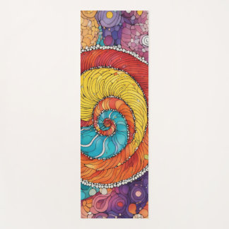 Abstraktes Schnecken Muster, multicolor ヨガマット