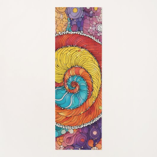 Abstraktes Schnecken Muster, multicolor ヨガマット (正面)