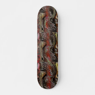 Abstrato entalhado em mogno e vermelho escuro スケートボード