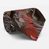 Abstrato entalhado em mogno e vermelho escuro ネクタイ (ロール)