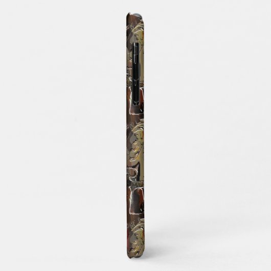 Abstrato entalhado em mogno e vermelho escuro Case-Mate iPhoneケース (裏面/左)