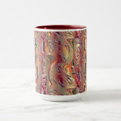 Abstrato entalhado em salman e vermelho gradiente マグカップ (中央)