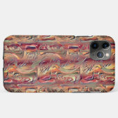 Abstrato entalhado em salman e vermelho gradiente Case-Mate iPhoneケース (裏面(横))