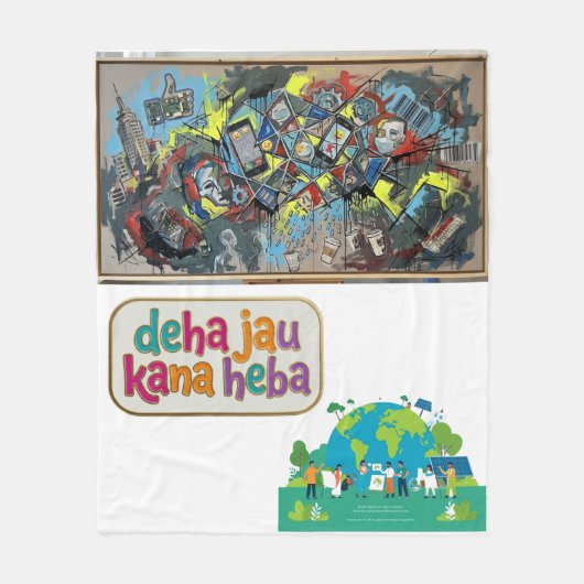 Absurd image Like abstract フリースブランケット (正面)