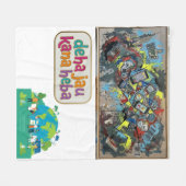 Absurd image Like abstract フリースブランケット (正面(横))