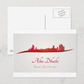 Abu Dhabi skyline in red.jpg ポストカード (正面/裏面)