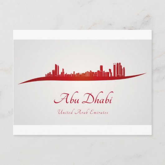Abu Dhabi skyline in red.jpg ポストカード (正面)