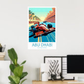 Abu Dhabi Travel Print Wall Abu Dhabi Circuit ポスター (ホームオフィス)