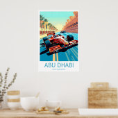 Abu Dhabi Travel Print Wall Abu Dhabi Circuit ポスター (キッチン)