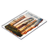 Abu Dhabi UAE Watercolor Skyline ノートブック (左側)