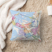 Abu Dhabi United Arab Emirates City Map クッション (ブランケット)