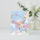 Abu Dhabi United Arab Emirates City Map ポストカード (スタンド正面)