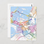 Abu Dhabi United Arab Emirates City Map ポストカード (正面/裏面)