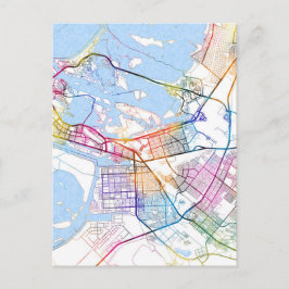 Abu Dhabi United Arab Emirates City Map ポストカード