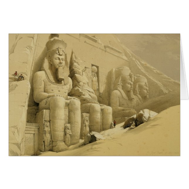 Abu Simbel、"エジプトからのNubiaの素晴らしい寺院、 (正面横)