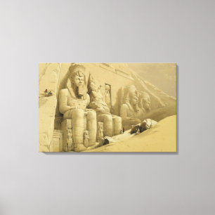 Abu Simbel、"エジプトからのNubiaの素晴らしい寺院、 キャンバスプリント