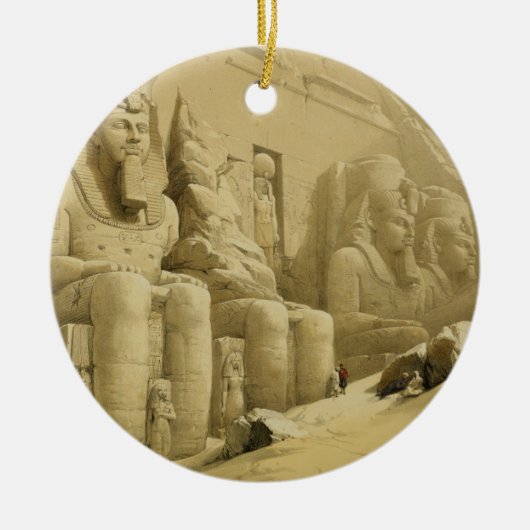Abu Simbel、"エジプトからのNubiaの素晴らしい寺院、 セラミックオーナメント (正面)