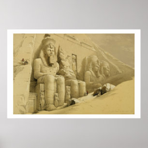 Abu Simbel、"エジプトからのNubiaの素晴らしい寺院、 ポスター