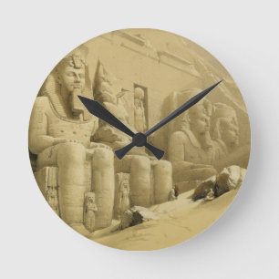 Abu Simbel、"エジプトからのNubiaの素晴らしい寺院、 ラウンド壁時計