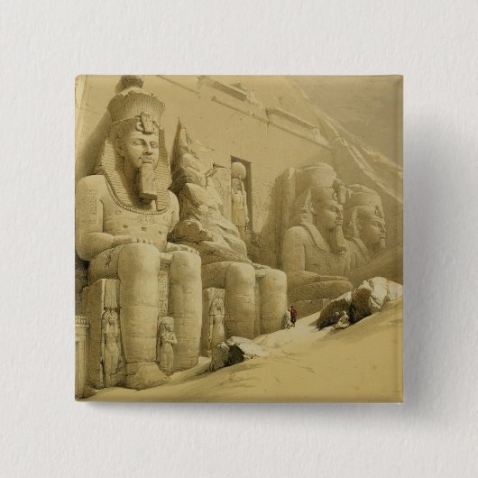 Abu Simbel、"エジプトからのNubiaの素晴らしい寺院、 缶バッジ (正面)