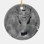 Abu Simbel 1850年のRamesses IIの巨大な彫像 セラミックオーナメント (裏面)