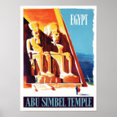 Abu Simbel Egypt vintage travel ポスター (正面)