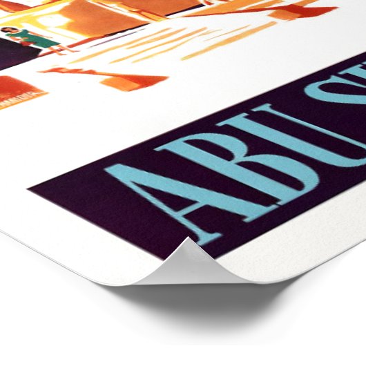 Abu Simbel Egypt vintage travel ポスター (角)