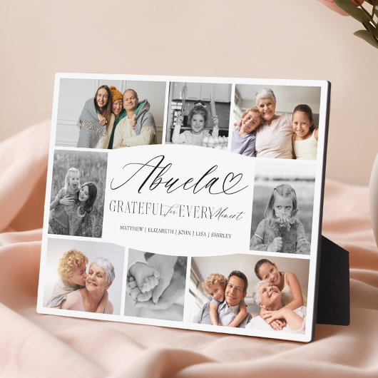 Abuelaフォトコラージュに感謝 フォトプラーク