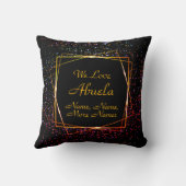 Abuela名の変更Kids名の追加Black金ゴールドRed クッション (裏面)