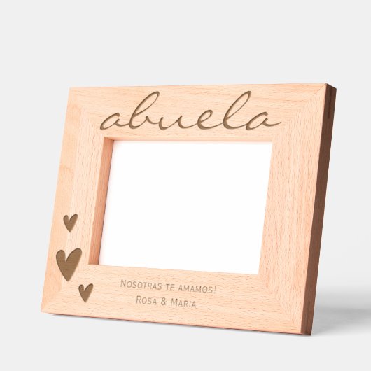 Abuela名前でフレームをエッチングするのが大好き レーザー彫刻フレーム (左)