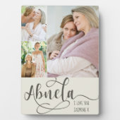 Abuela書道I Love You 3 Photo Cream Olive フォトプラーク (正面)