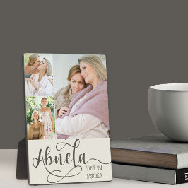 Abuela書道I Love You 3 Photo Cream Olive フォトプラーク