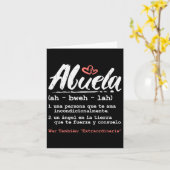 Abuela Mothers Day Gift In -スペインのラテンアメリカ系女性孫 カード (黄色い花)