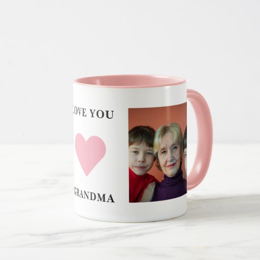 Abuela Nana Nonna家族の写真Love You Grandma マグカップ (正面右)