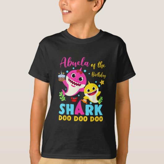 Abuela Of The Birthday Shark Mom Matching Family  Tシャツ (正面)