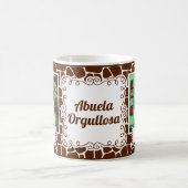 Abuela Orgullosaおばあちゃんキリンプリント2写真 コーヒーマグカップ (中央)