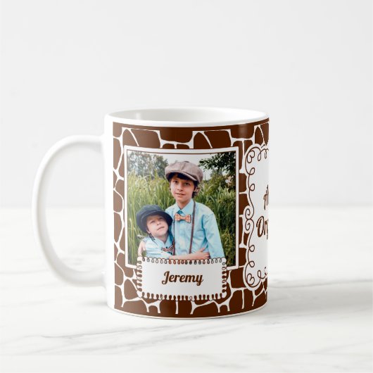 Abuela Orgullosaおばあちゃんキリンプリント2写真 コーヒーマグカップ (左)