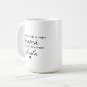 abuela pregnancy announcement, anuncio de embarazo コーヒーマグカップ (正面左)