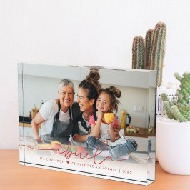 Abuela Script Overlay | We Love You フォトブロック