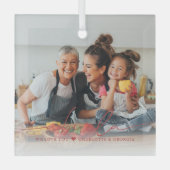 Abuela Script Overlay | We Love You Glass Ornament ガラスオーナメント (正面)