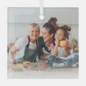 Abuela Script Overlay | We Love You Glass Ornament ガラスオーナメント (正面)