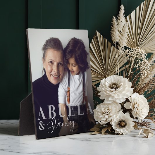 Abuela & Surg孫スクリプト名Photo Keepsake フォトプラーク