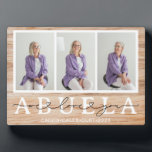 Abuela We Love Youハートスクリプト3 Photo Gift フォトプラーク<br><div class="desc">Abuela We Love Youハートスクリプト3 Photo Gift誕生日や母の日にアベラやおばあちゃんのプレゼントとして最適なプラーク。</div>