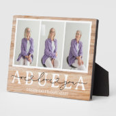 Abuela We Love Youハートスクリプト3 Photo Gift フォトプラーク (側面)