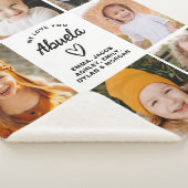 Abuela We Love youハートモダンPhoto Collage シェルパブランケット (3/4)