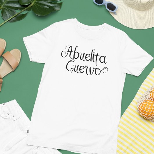 Abuelita Cuervo おばあちゃん スペイン語 スクリプト Tシャツ