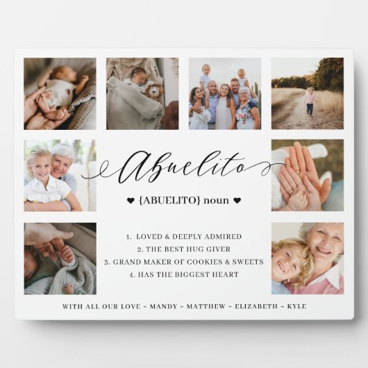 Abuelito定義スクリプトフォトコラージュキープサウ フォトプラーク (正面)