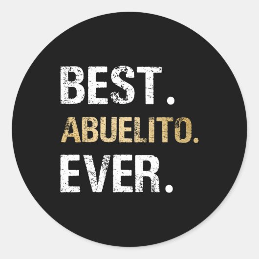 Abuelito Ever Graphic Gift From Gran ラウンドシール (正面)