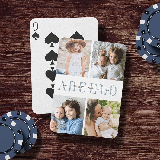 Abueloフォトコラージュと孫の名前 トランプ