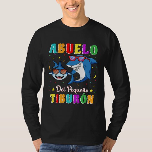 Abuelo del Pequeño Tiburón nieto cumpleaños tiburó Tシャツ (正面)